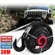 26500lbs 3/8x100ft Synthetic Winch Rope Winch Line Cable Rope Withwinch Hook