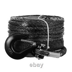 26500LBS 3/8x100ft Synthetic Winch Rope Winch Line Cable Rope withWinch Hook