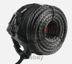 26500LBS 3/8x100ft Synthetic Winch Rope Winch Line Cable Rope withWinch Hook