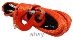 28M 12MM 13500 LBS green SYNTHETIC WINCH ROPE WITH HOOK WIRE 4X4 UHMPE