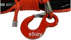 28m 10mm 13500 Lbs Red Synthetic Winch Rope With Hook Wire 4x4 Uhmpe