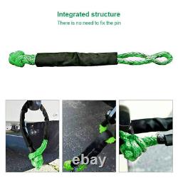 2 Pcs Green Soft Shackle Rope Cable Synthetic Fiber Tow Recovery Strap 38,000 lb