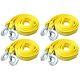 2 Pcs Winch Ropes With Hooks Car Tow Synthetic Trailer Vehicle Drawstring