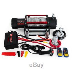 300013500LBS Electric Winch Steel/Synthetic Rope 12V ATV Boat 4x4 Recovery