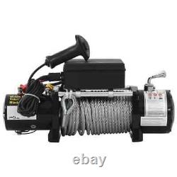 3000lb 12V Electric Winch Offroad with Synthetic Rope Remote Control for Car SUV