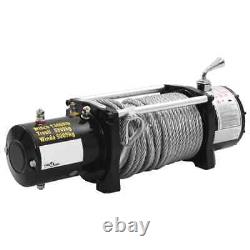 3000lb 12V Electric Winch Offroad with Synthetic Rope Remote Control for Car SUV