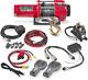 3500lb Utv Atv Winch, 12-volt Electric Winch With 2 Wireless Remotes With Synthe