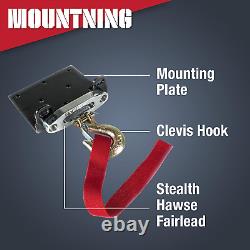 3500Lb UTV ATV Winch, 12-Volt Electric Winch with 2 Wireless Remotes with Synthe