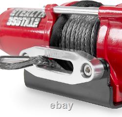 3500Lb UTV ATV Winch, 12-Volt Electric Winch with 2 Wireless Remotes with Synthe
