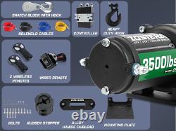 3500Lbs ATV/UTV Winch with Synthetic Rope, Electric Boat Trailer Winch 12V, Wate