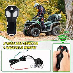 3500Lbs ATV/UTV Winch with Synthetic Rope, Electric Boat Trailer Winch 12V, Wate