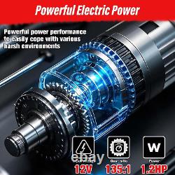 3500Lbs ATV/UTV Winch with Synthetic Rope, Red 12V DC Electric Boat Trailer Winc