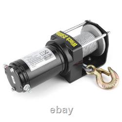 3500lb 12V Electric Winch with Synthetic Rope Waterproof for ATV UTV Boat