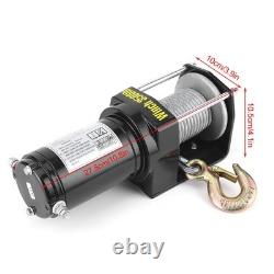 3500lbs 12V Electric Winch Synthetic Rope Waterproof For ATV UTV Boat Accessory