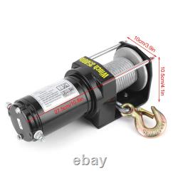 3500lbs 12V Electric Winch Synthetic Rope Waterproof High Power For ATV UTV Boat