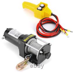 3500lbs 12V Electric Winch Synthetic Rope Waterproof for ATV UTV Boat