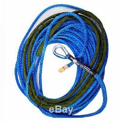 3/8 x 80' AmSteel Blue Main Line Synthetic Winch Rope Cable UTV ATV SUV