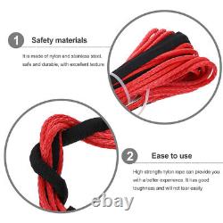 3 Pc Tow Rope Cars Trailer Heavy Duty Synthetic Winch Recovery Cable