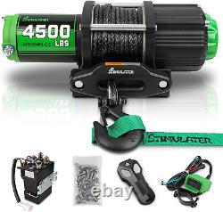 4500LB ATV/UTV Winch, 12V Electric Winch, Winch with Synthetic Rope, Winch with Wir