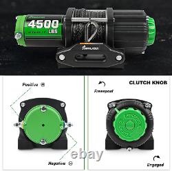 4500LB ATV/UTV Winch, 12V Electric Winch, Winch with Synthetic Rope, Winch with Wir