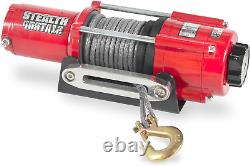4500Lb Winch, 12 Volt Electric Winch with 2 Wireless Remotes and Synthetic Rope