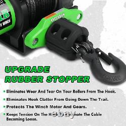 4500 Winch 12V Electric ATV/UTV Winch with Synthetic Rope, 2Pcs Wireless Remote a