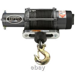 4500lb Viper Elite Wide Spool Winch with Synthetic Rope Pick from 5 colors