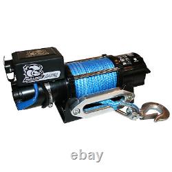 4,400 LB Trailer/Utility Winch 50 Ft Synthetic Rope Hawse Fairlead Mount Plate