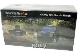 4x4 12000lb Synthetic Rope 12V Recovery Winch Terrafirma A12000 TF3301