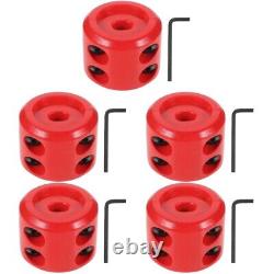 5 Sets Cord Protector Metal Winch Stopper for Synthetic Rope