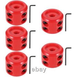 5 Sets Cord Protector Metal Winch Stopper for Synthetic Rope