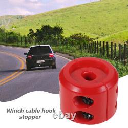 5 Sets Cord Protector Winch Stopper Hook for Synthetic Rope Rubber