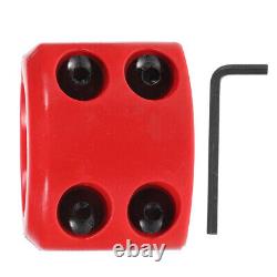 5 Sets Red Metal Cord Protector Winch Cable Stopper for Synthetic Rope
