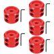 5 Sets Red Metal Cord Protector Winch Stopper For Synthetic Rope Atv