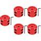 5 Sets Red Metal Rubber Cord Protector Atv Winch Rope Stopper For Synthetic