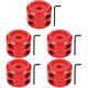 5 Sets Red Rubber Cord Protector Atv Winch Rope Stopper For Synthetic Threader