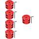 5 Sets Red Rubber Cord Protector Atv Winch Stopper For Synthetic Rope Cable