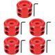 5 Sets Red Rubber Cord Protector Winch Stopper Hook For Synthetic Rope