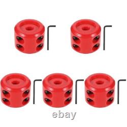 5 Sets Red Rubber Cord Protector Winch Stopper for Synthetic Rope