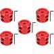 5 Sets Red Rubber Cord Protector Winch Stopper For Synthetic Rope