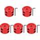 5 Sets Red Rubber Cord Protector Winch Stopper For Synthetic Rope Cable