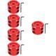 5 Sets Red Rubber Metal Cord Protector Winch Hook Stopper For Synthetic Rope