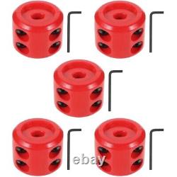 5 Sets Winch Cable Hook Rubber Stopper for Synthetic Rope Atv & Utv Accessories