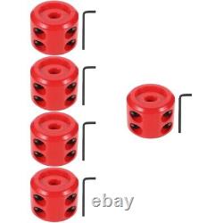 5 Sets Winch Stopper for Synthetic Rope Cable Atv Hook Threader Rubber