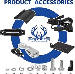 6000 Lb Load Capacity Electric Winch Kit Synthetic Rope with Hawse Fairlead Wate