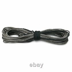 6500LBS 1/4'' x 100ft Synthetic Fiber Winch Rope + Line Cable with Sheat