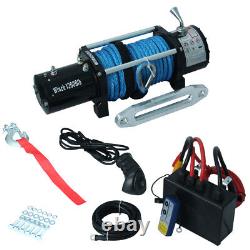 6 HP 12000 lb Electric Winch Offroad Synthetic Rope 12V