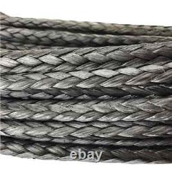 6mm Dyneema SK75 Synthetic 12-Strand Winch Rope x 12m With Hook Off Road ATV