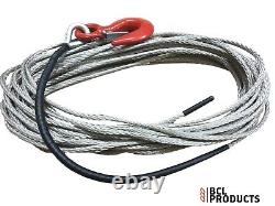 6mm Super 12 Dyneema Winch Rope With Hook Synthetic Winch Rope Choose Length