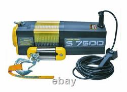7500lb Electric Recovery Winch Superwinch S7500 24V Synthetic Rope. Warranty